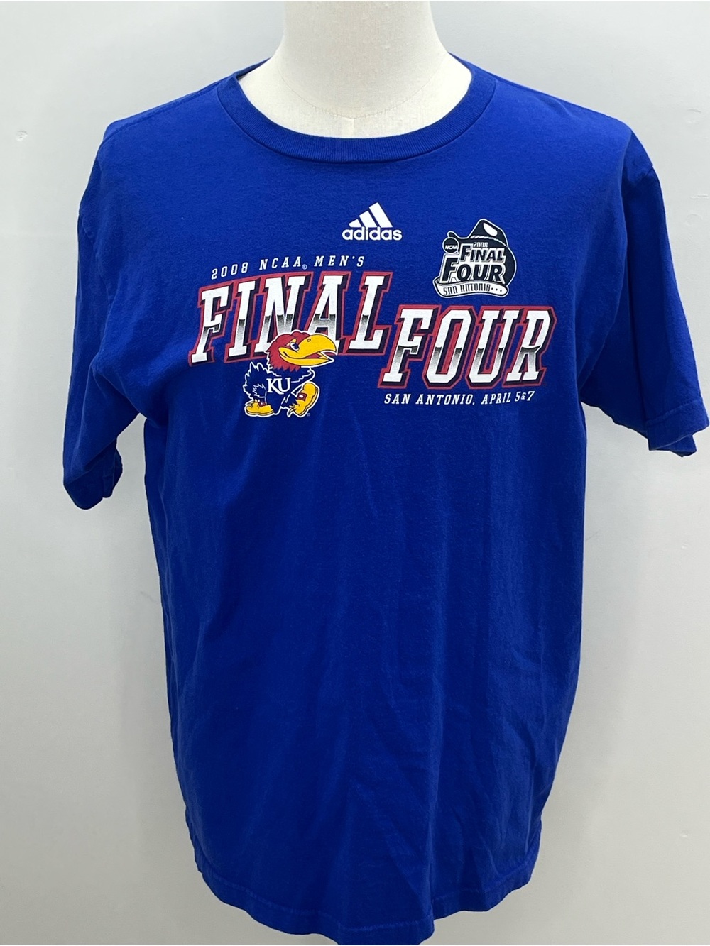 Adidas 2008 Kansas Jayhawks Men's Final Four Basketball T-Shirt Size Medium